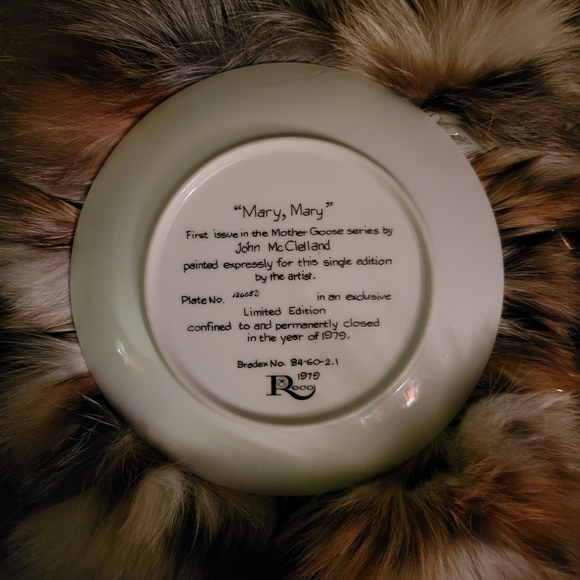 1979 COLLECTABLE VINTAGE, LIMITED EDITION MARY MARY DECOR PLATE. ☆3FOR$25☆ - Picture 2 of 5